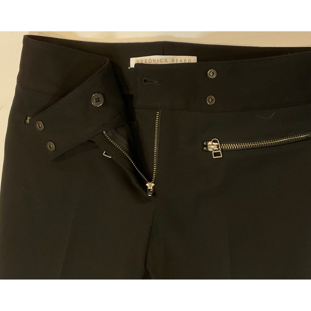 Veronica Beard women's pants Metro Cropped Flare RE17-BST6200 sz 2 black trouser - Picture 8 of 10